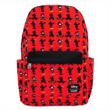 Loungefly! Nylon: Disney- Mickey Mouse  (Red)