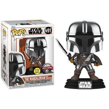 Pop! Tv: Mandalorian- Mando with Dark Saber (GW/MT)(Exc)