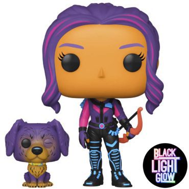 Pop! & Buddy: Marvel: Hawkeye- Kate Bishop w/Lucky (Blacklight)(Exc)