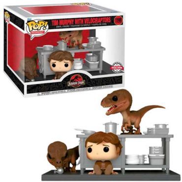 Pop Moment! Jurassic Park- Tim & Velociraptors (Exc)