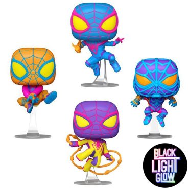 Pop! Marvel: Miles Morales 4pk (Blacklight)(Exc)
